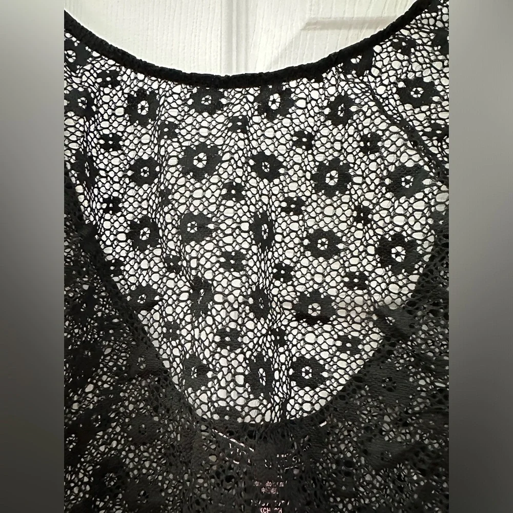 Victoria's Secret Long Sleeves XS/S Black Lace Teddy Bodysuit